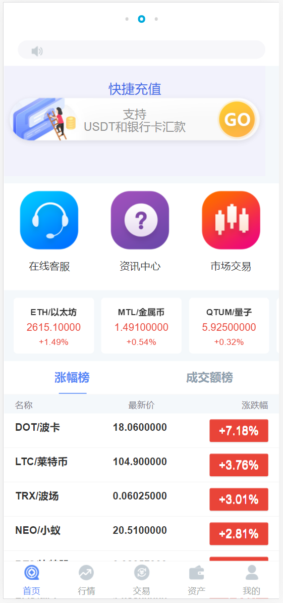 双语言微交易中银微盘多行情盘PHP源码